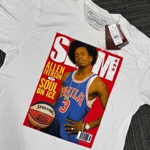 Mitchell Ness Allen Iverson Soul on Ice SLAM Magazine T Shirt‎ White Size L